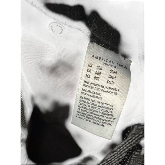 AMERICAN EAGLE Black Gray Wash Jeans Size 000 Short - Picture 5 of 9